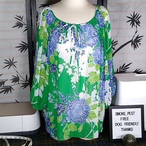 (4/$20)Women's A.N.A. 3X top EUC (A) Peasant Blouse